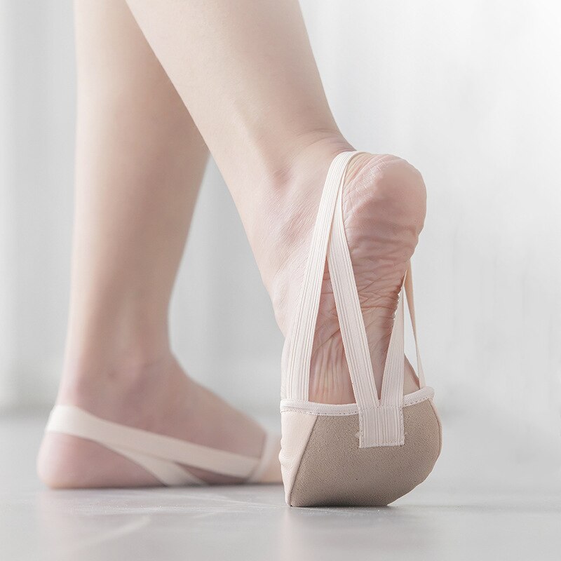Half length rhythmic gymnastic shoes Gymnastics Shoes Soft Half Socks Ballroom Art Gym Accessories Ginastica Elastic Dance Shoes