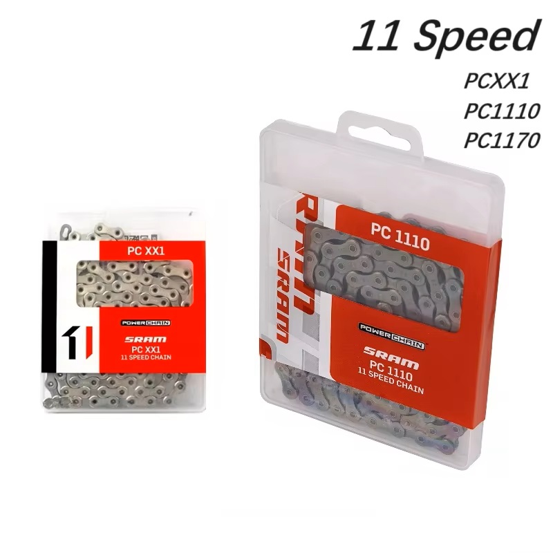 PC-1110 1170 pcxx1 Cadena MTB de 11 velocidades - Pasadores endurecidos cromados ligeros PowerLock de 11 V para SRAM