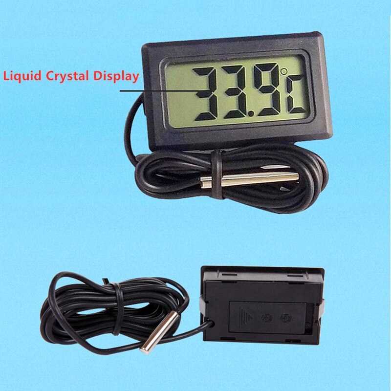 Measuring Temperature Range -50 To 110 Water Temp Gauges Car Temparuture Meter Portable Digital LCD Display Temparuture Sensor: Black