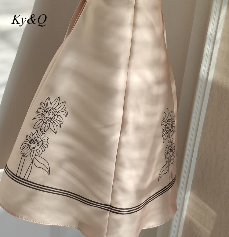 Vietnamese Brand 2022 Summer Party Sun Flower Printed Dress Woman Fishbone Waist Closing Strapless A-Line Dresses