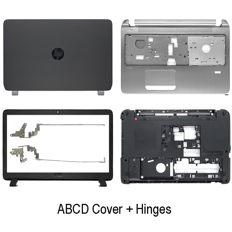 Laptop LCD Back Cover For HP Probook 450 G2 455 G2 Front Bezel Hinges Palmrest Bottom Case A B 768123-001 AP15A000100 Black