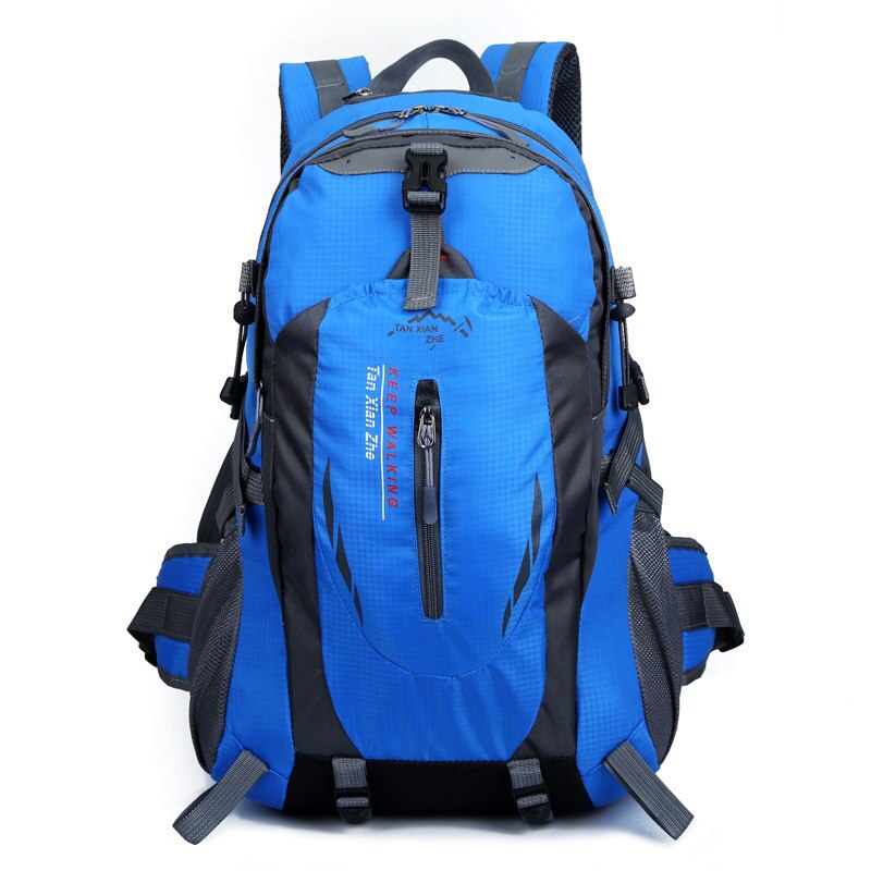 1 Pcs Women Men Backpack Zipper Waterproof Breathable for Outdoor Travel Climbing HB88: blue
