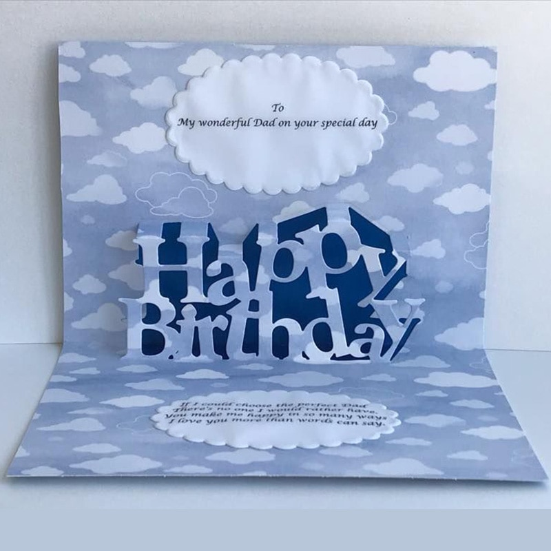 Pop op tillykke med fødselsdagen ord populære bogstaver metal skære dies scrapbog album papir gør-det-selv-kort håndværk prægning dies
