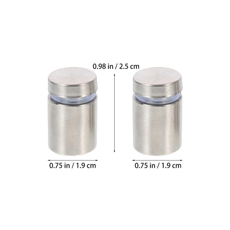 20 Pcs Mount Glass Standoff Hardwares For Acrylic Board And Sign Display Acrylic Support Advertising Screws: 2.50X1.90X1.90cm