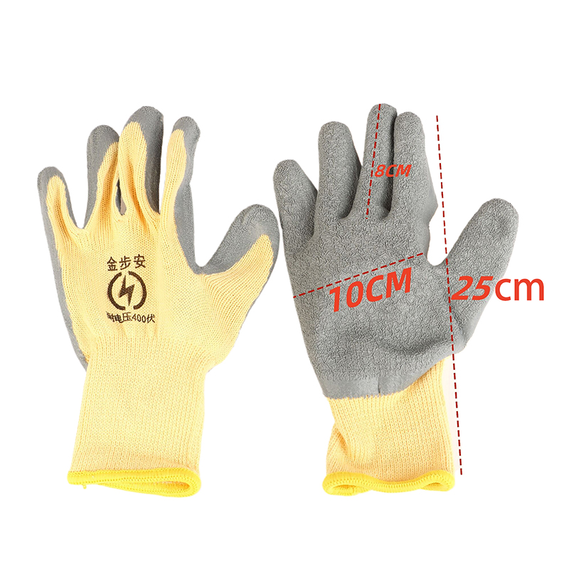 Guantes aislantes de goma para electricista, guante Industrial ultrafino de 400V/1000V para pantalla táctil, soporta voltaje, 1 par