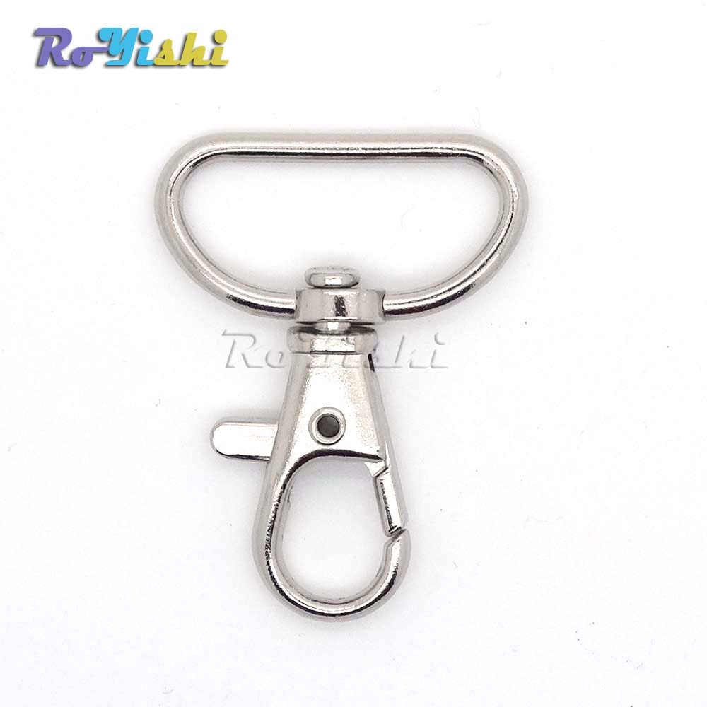 10 stks/pak Matel Snap Haken Rotary Swivel Voor Rugzak Webbing 25.4mm Vernikkeld Kreeft Sluitingen