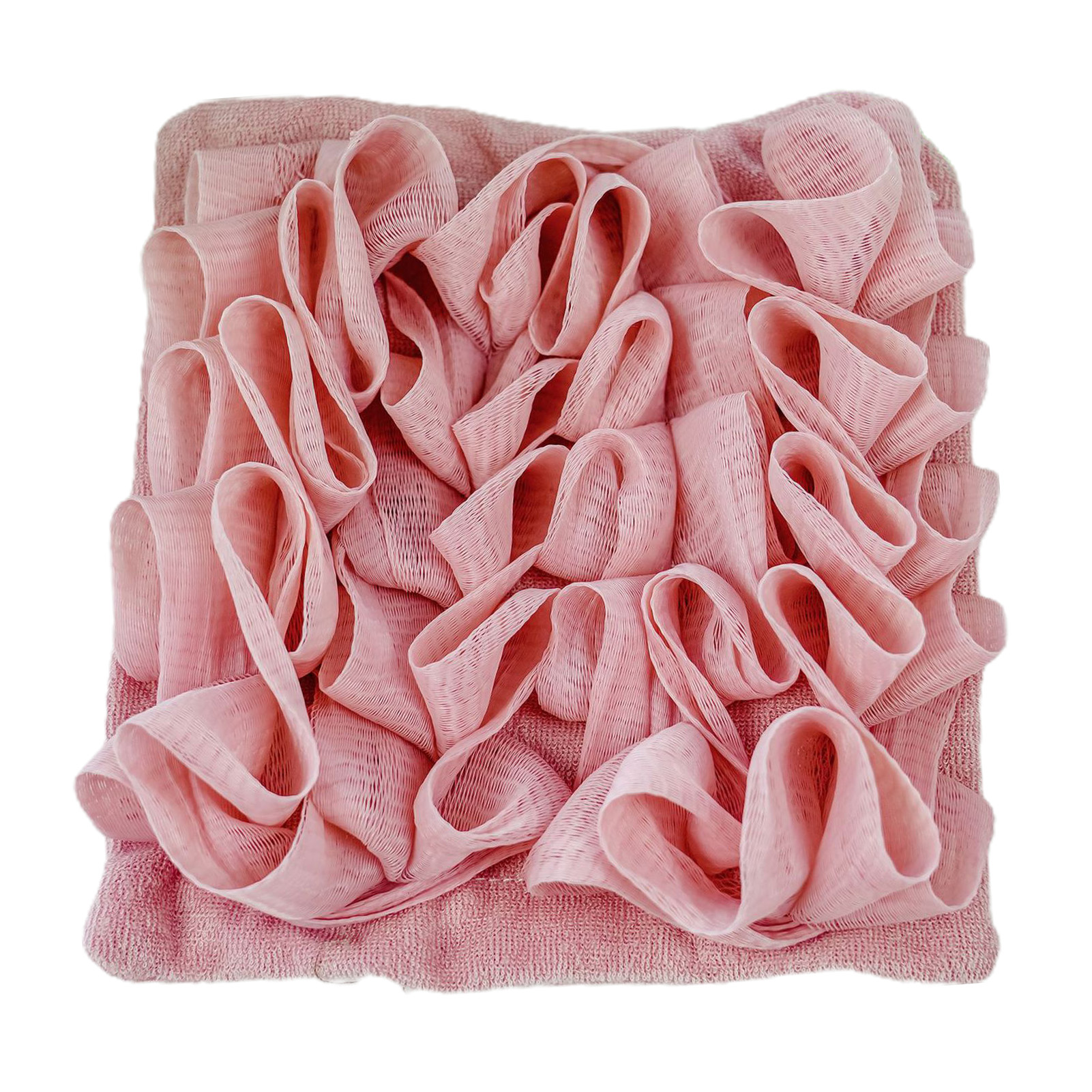 2 In1 Body Bad Spons Super Zachte Exfoliërende Loofahs Douchebal Hantable Scrub Handdoek Badbal Voor Lichaamsreinigingsborstel: YELLOW