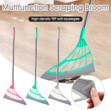 Wiper Broom Wipe Squeeze Silicone Mop For Wash Floor Multifunctional Clean Tools Telescopic Rod&amp;Microfiber Handle Head