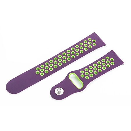 Silikonirannekehihna huami amazfit pace/stratos 2 2s/ samsung gear  s3 vyö xiaomi amazfit bip nuorisohihnalle: Violetti vihreä / 22mm
