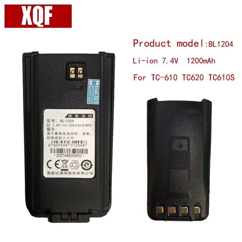 Original BL1204 li-on 7.4V 1200mAH Battery for Hytera HYT Radio TC-610,TC-618,TC-620,TC-626,TC-610P Walkie Talkie