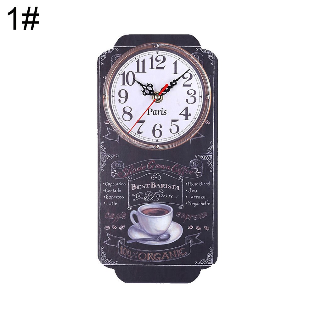 Retro Rectangle Big Ben Pattern Wall Clock Living Room Home Bar Hanging Decor: 1