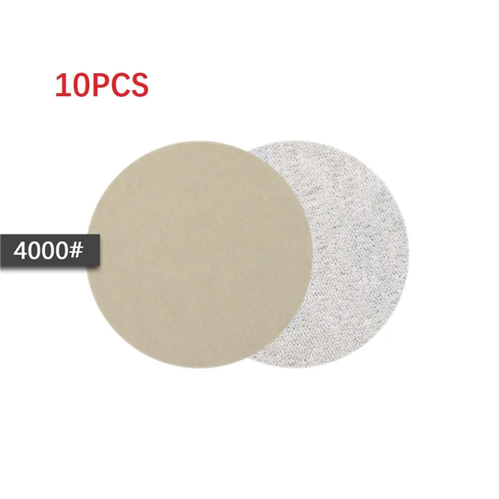 Papel de lija de agua/seca, disco de lijado de gancho y bucle de 3 pulgadas y 75mm, herramientas abrasivas de papel de arena de grano 240-10000, 10 Uds.: Morado