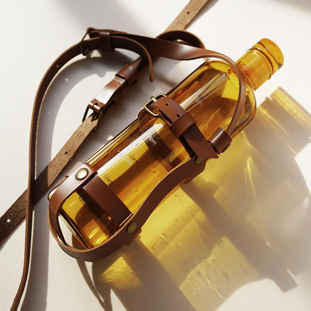 Kunstleer Waterflesdrager Holle Crossbody Waterfleshouder Verstelbare bekertas Waterfleszak Flessenopbergtas