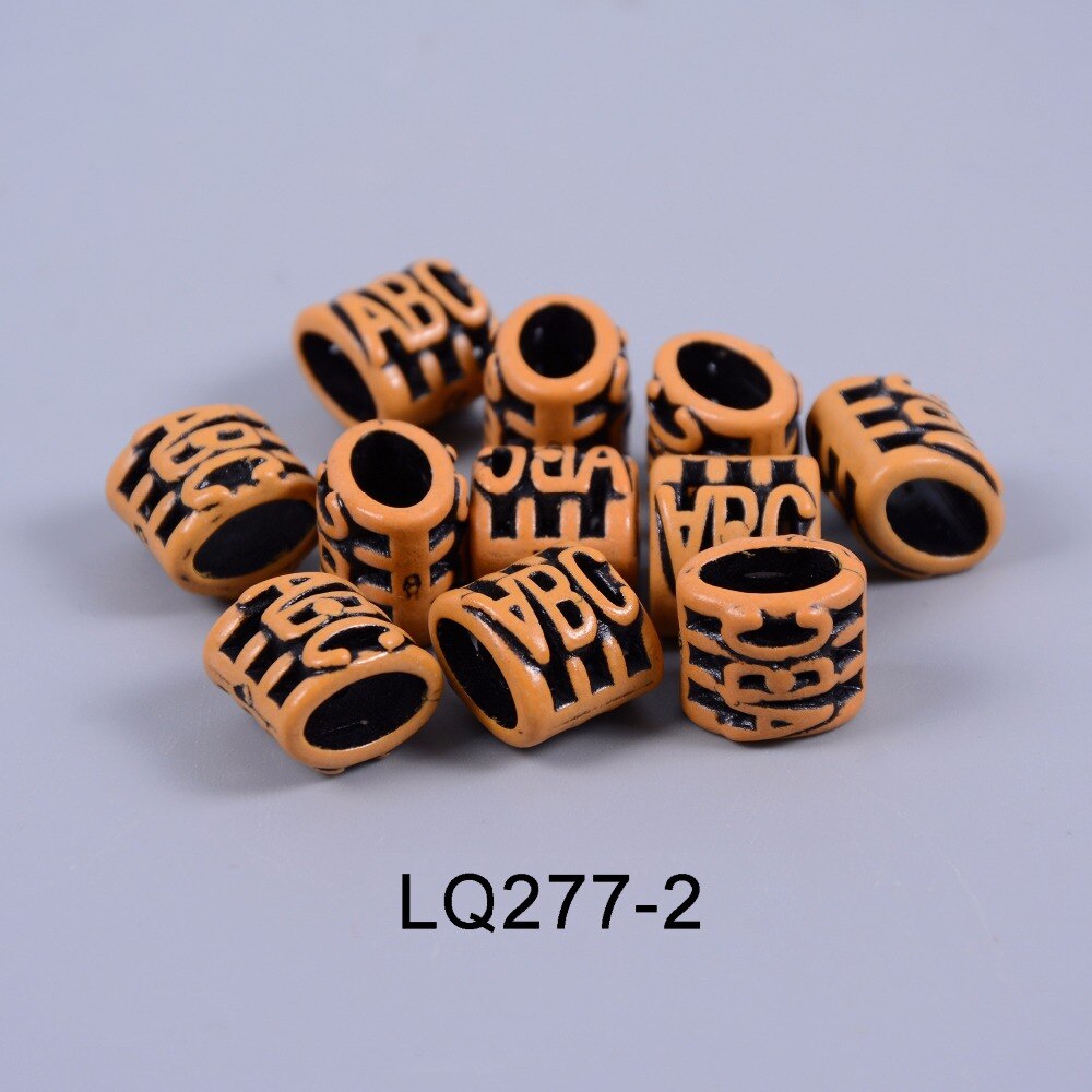 100Pcs Plastic Dread Dreadlock Beads Hair Braid Braiding Bead Unique Retro Big Hole Tube Ring Hair Extension Jewelry Tool