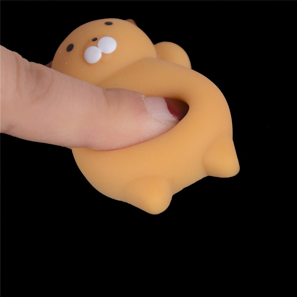 3d söta mjuka katter squishy leksaker telefonrem för mobiltelefon kawaii marshmallow mjuk silikongel härlig leksak finger nypa klämma