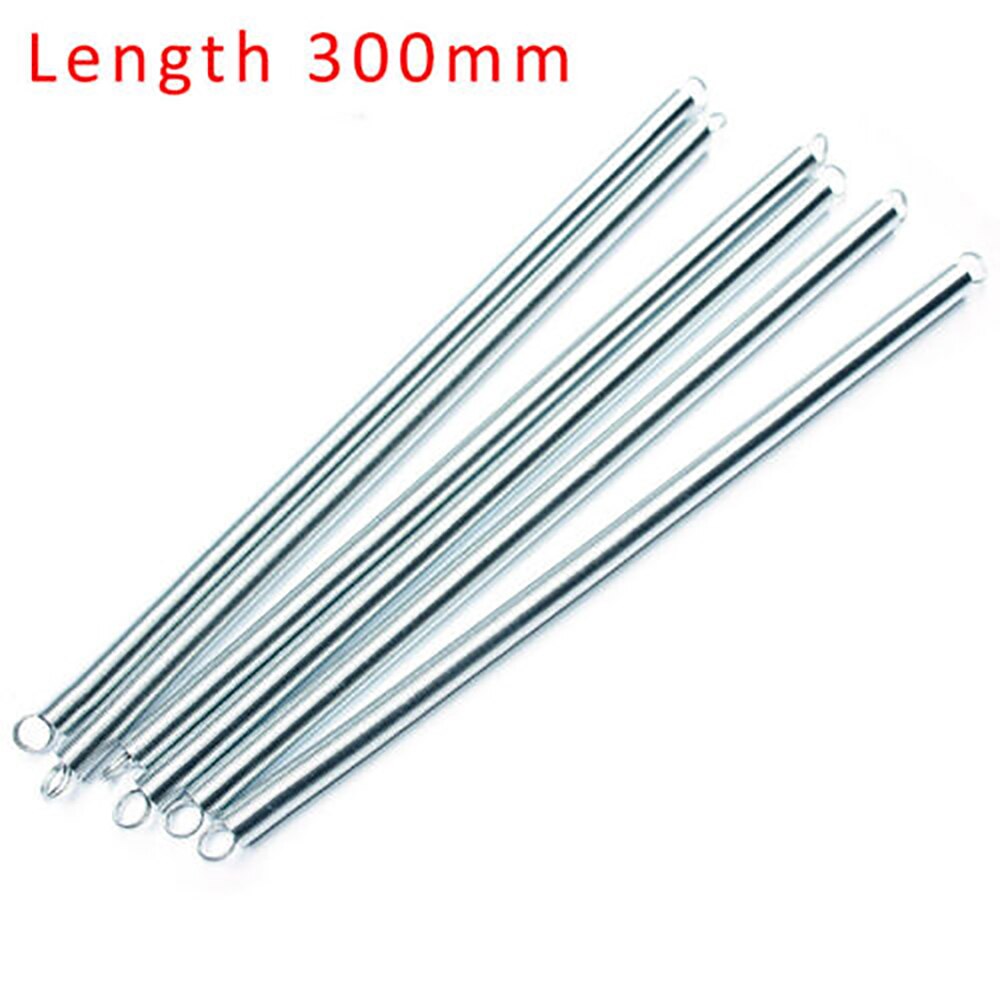 1PCS Galvanized Tension Spring Expanding Extending Spring Length 300mm Double Loop