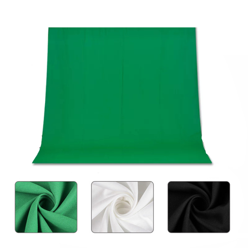 Photography Green Screen Backdrops Green/White/Black/Blue/Grey Muslin Polyester-cotton Background for Photo Studio