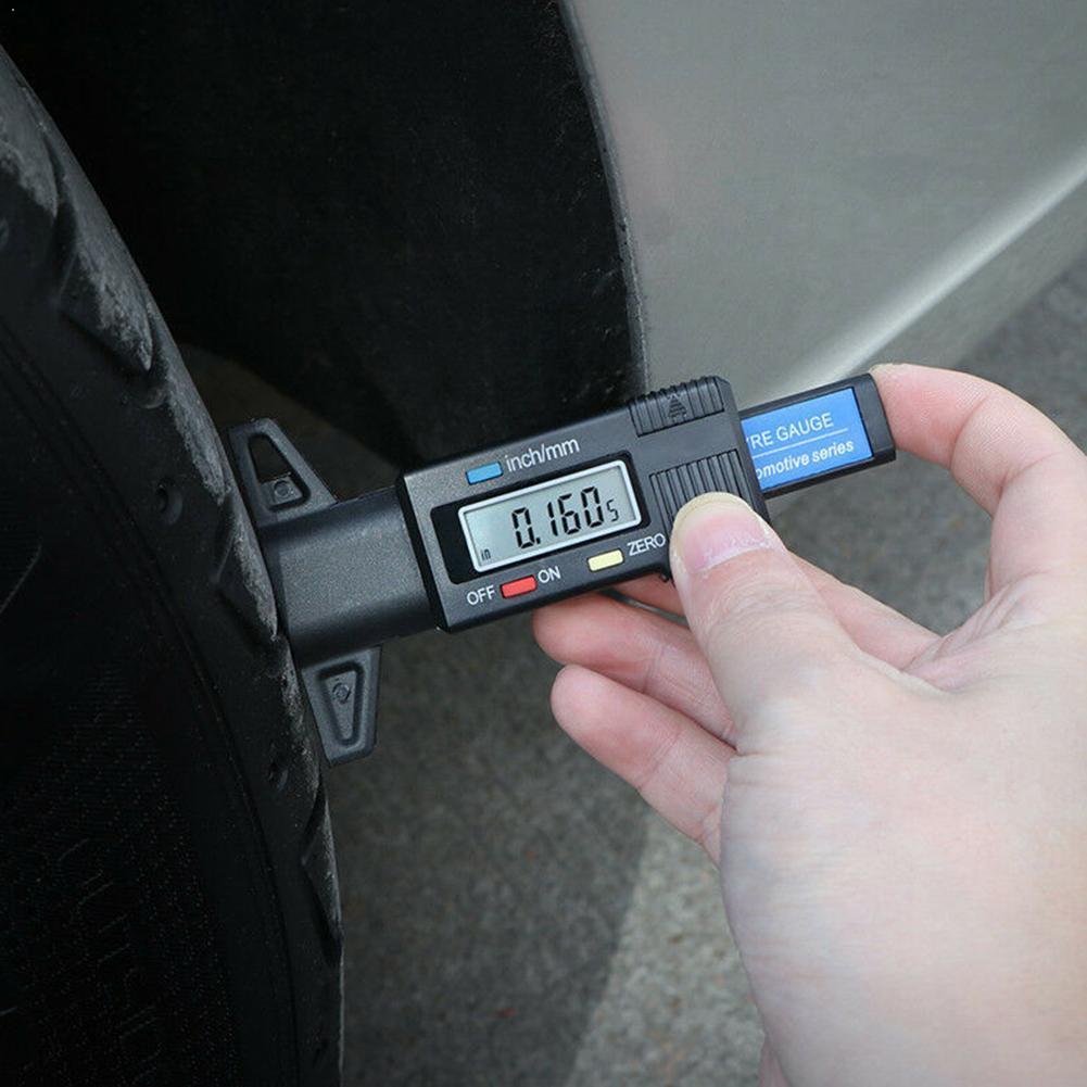 Digital Tiefe Messgerät Sattel Profiltiefenmesser Lcd Reifen Manometer Vermesser Lauffläche Reifen Für Auto Werkzeug Sattel Z9I2