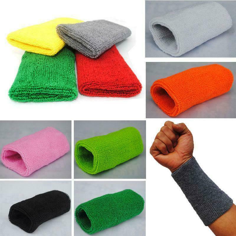 1pc Wristbands Sport Sweatband Hand Band Sweat Wrist Support Brace Wraps Guards For Yoga Gym Volleyball Basketball Teennis