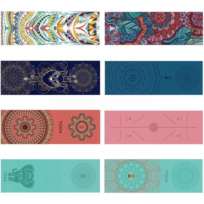 1Pcs 63*185Cm Yoga Mat Gedrukt Yoga Handdoek Antislip Oefening Levert Fitness Workout Mat Cover voor Pilates Yoga Deken S6k6