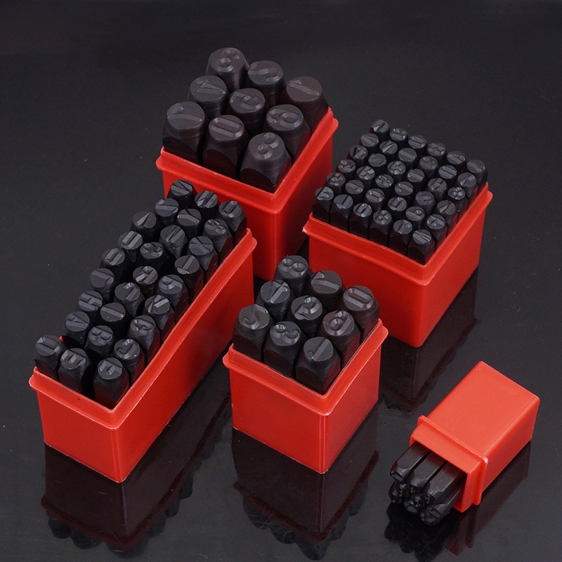 LOGO Stamp Steel Die Metal Stamping kit Punch Tool Number Letter Alphabet Stamps Tools DIY Jewelry Gold Silver Metal leather