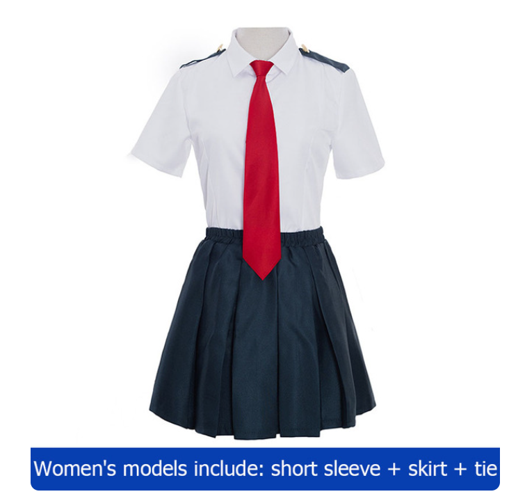 My Hero Academia Anime Midoriya Izuku Cosplay Costume Todoroki Shoto School Uniform Set Wig Suit Unisex Halloween Role Play: XXL / Blue