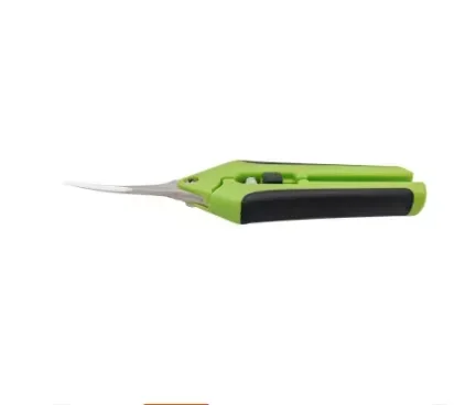 Tijeras de jardinería de 6,5 pulgadas, podadora manual, tijeras de podar, tijeras de recorte con codo recto, cuchillas de acero inoxidable para plantas: Marrón