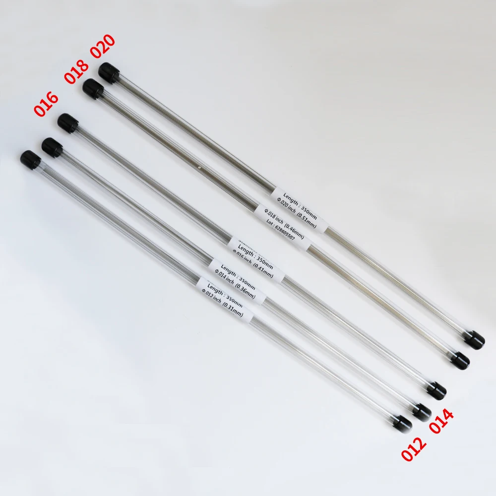 10 unids/pack ortodoncia SS alambre recto de acero inoxidable redondo Rectangular