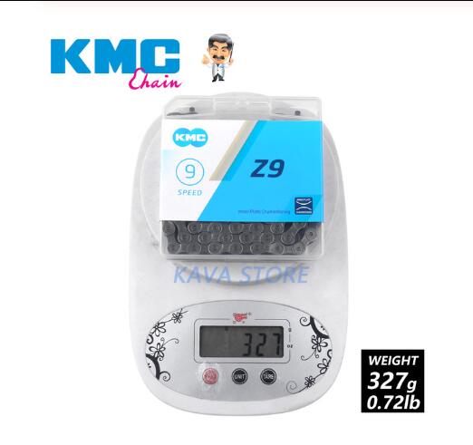 KMC-cadena para bicicleta de montaña o carretera, accesorio para bici en caja, X8, X9, X10, X11, X12, HV408, Z8.3, X8PL, Z9, X9L, X11EL, 116L/118L/126 eslabones: Z9 Silver