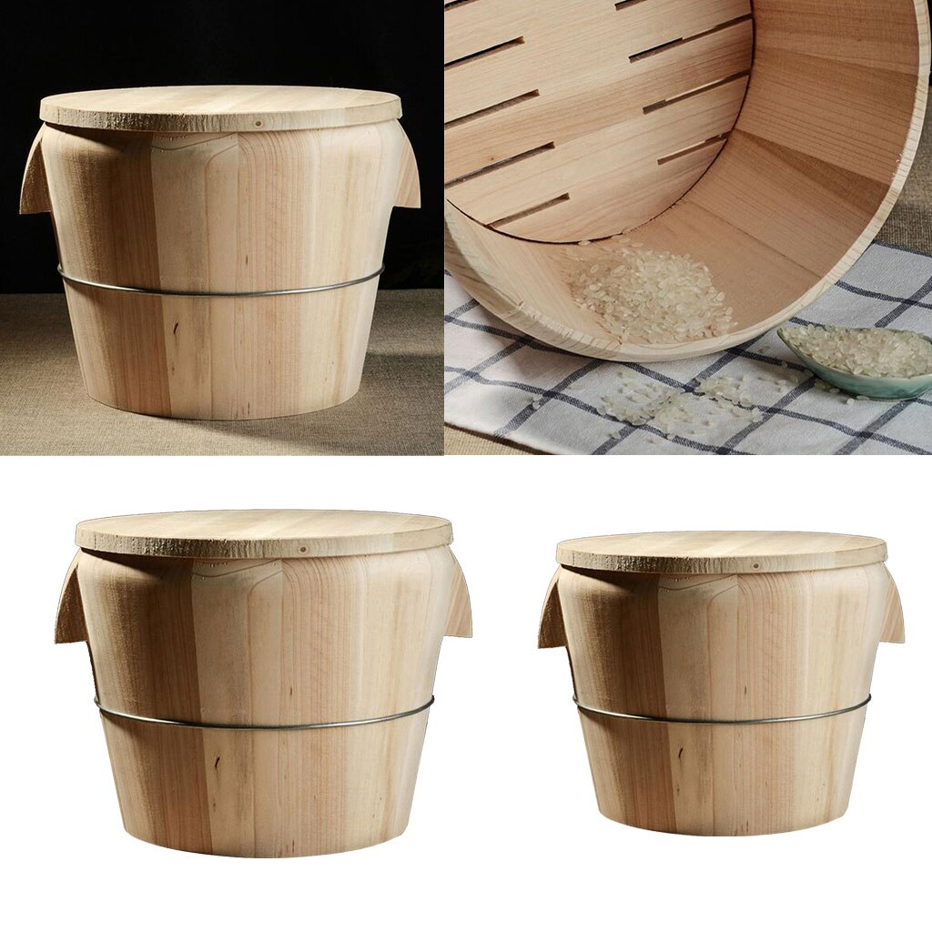 Wooden Rice Tub Rice Cooker Rice Barrel Wooden Steaming Restaurant