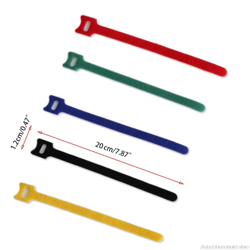 Tiras de Velcro reutilizables para envolver cables, cintas de Cable con cremallera, varios colores, surtido de tiras ajustables, , 8 unidades, 15 unidades