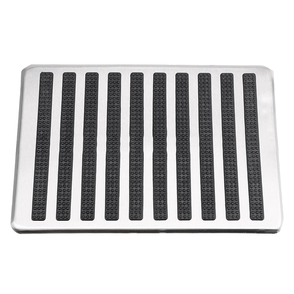 Fahrer Auto Seite Boden Teppich Matten Fuß Ferse Pedal Edelstahl Platte Teppich Auto Innen Boden matt Patch Universal-: Ursprünglich Titel
