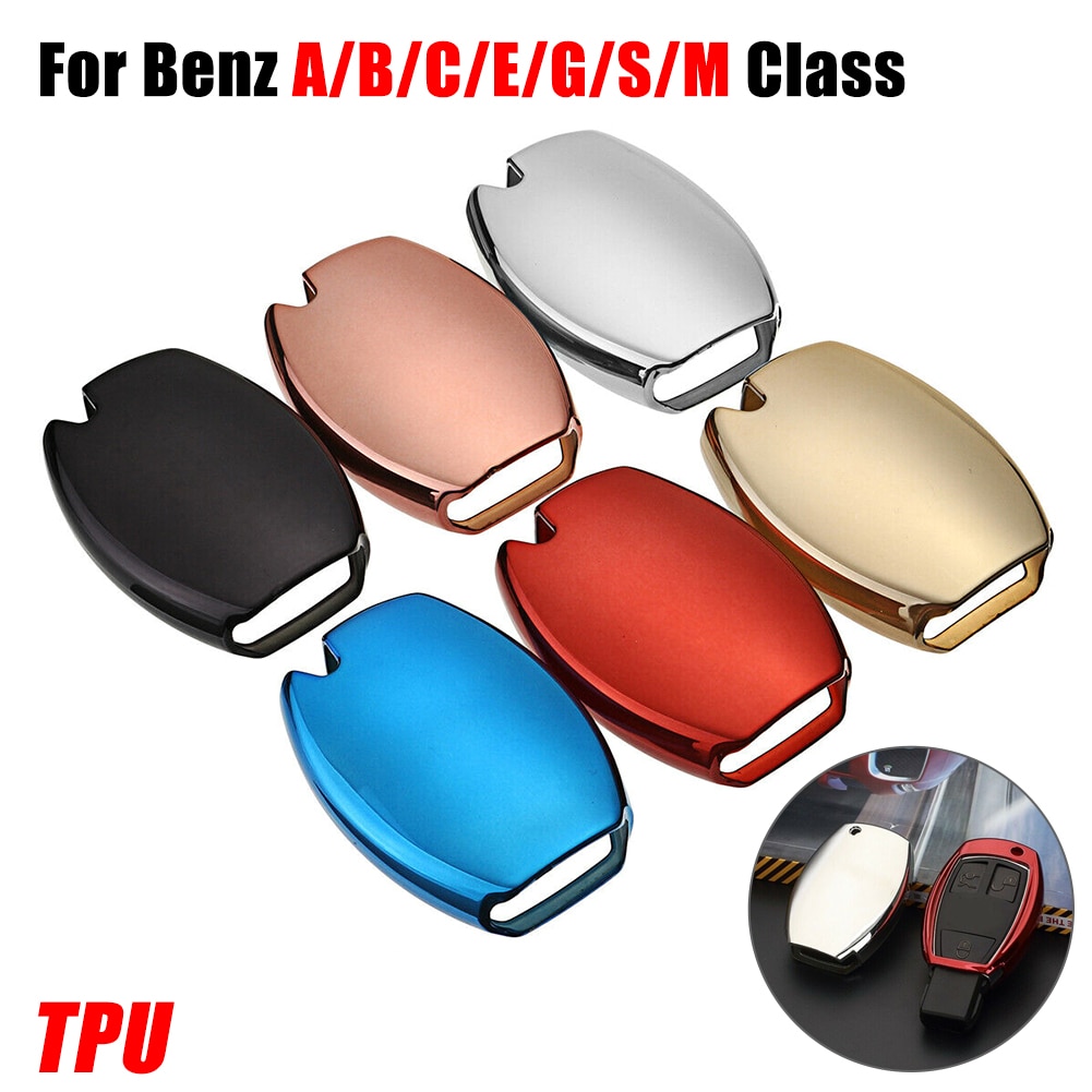 Chiave dell'automobile Della Copertura di TPU Della Copertura Chiave A Distanza Caso Fob Borsette Per Mercedes-Benz A B C E G S M GL AMG Classe Mercedes-Benz C200 C300