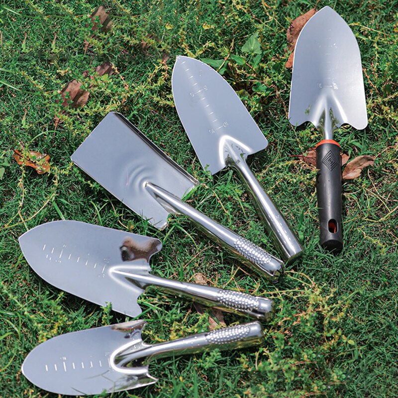 1/3/5 Piece Set 201 pala in acciaio inossidabile per uso domestico piante in vaso piantare all'aperto scavare sabbia allentando terreno attrezzi da giardino