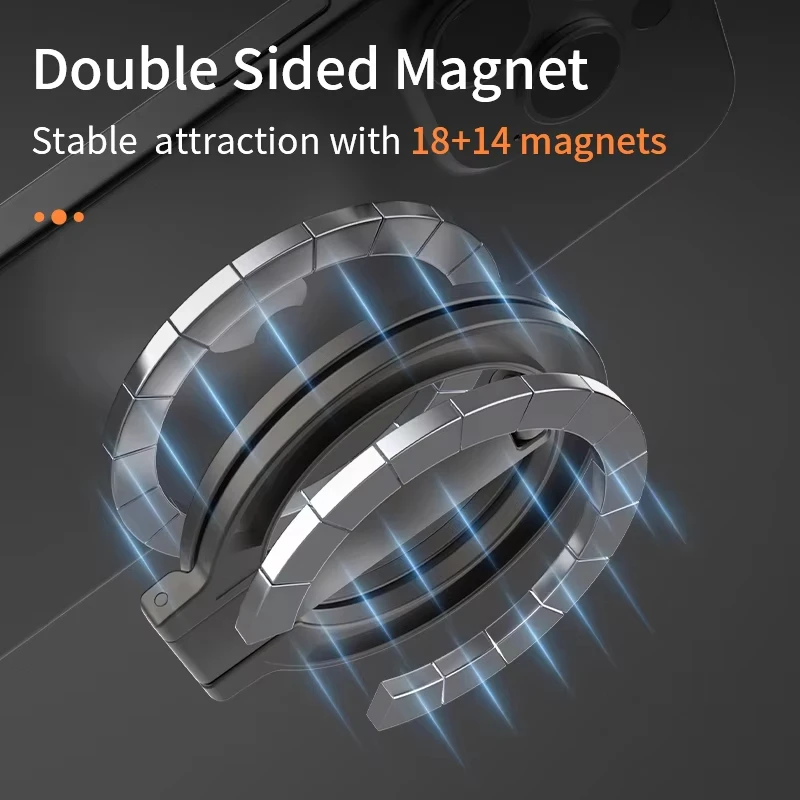 Sammenleggbar dobbeltsidig magnetisk telefonholder til magsafe tredemølle universell sammenleggbar bilholder magnetisk smarttelefonstativ