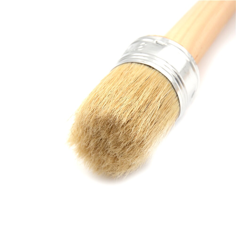 1PCS 25mm Wooden Handle 185mm Long Painting Wax Br... Grandado