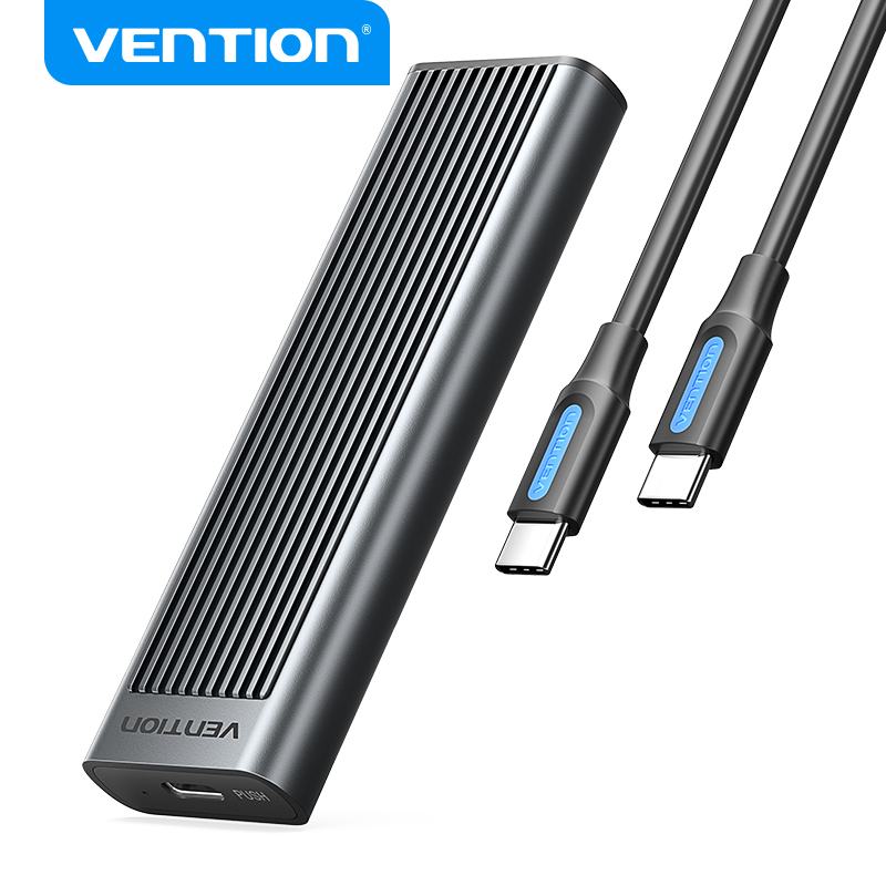 Vention M2 SSD Case M.2 NVMe SATA SSD Enclosure Adapter 10Gbps USB 3.1 Gen2 USB C External Enclosure Supports M and B&M Keys: Default Title