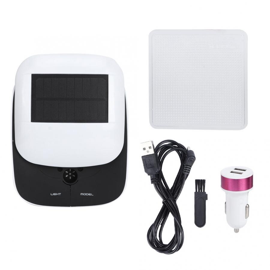 Multifunction Mini Solar Power Anion Air Purifier Cleaner Filter Home Car Use