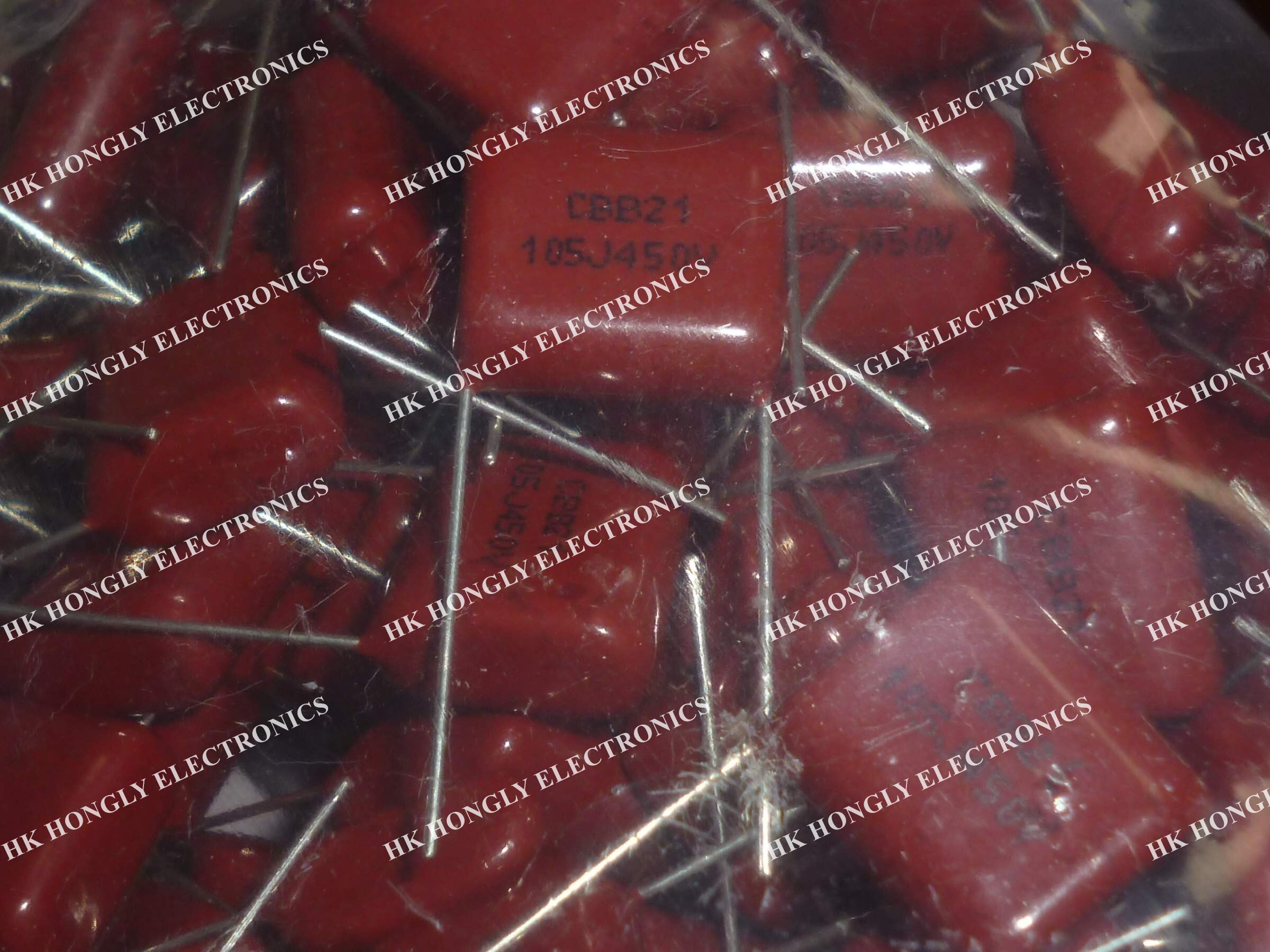 50 stuks cbb 21 105 j 450v p= 15mm 500 stuks/zak condensator