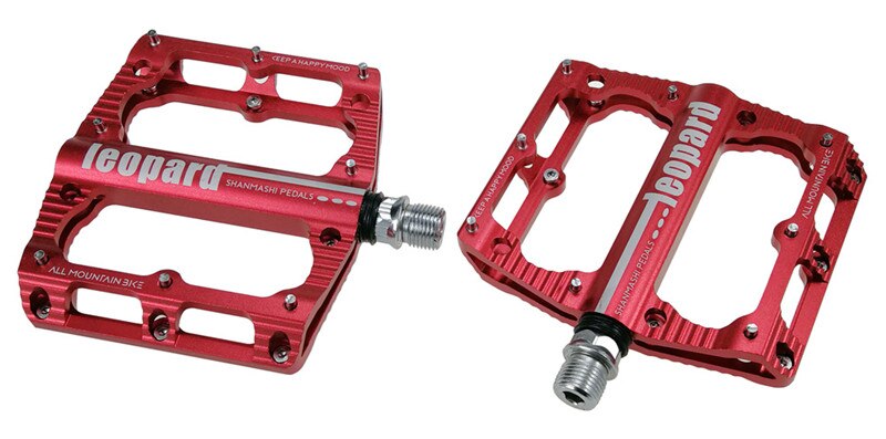 Racefiets Pedalen Aluminium Ultralight MTB Pedalen Fiets Flat Pedalen MTB Lager Anti-slip Voetpedaal Fiets Accessoires: Rood