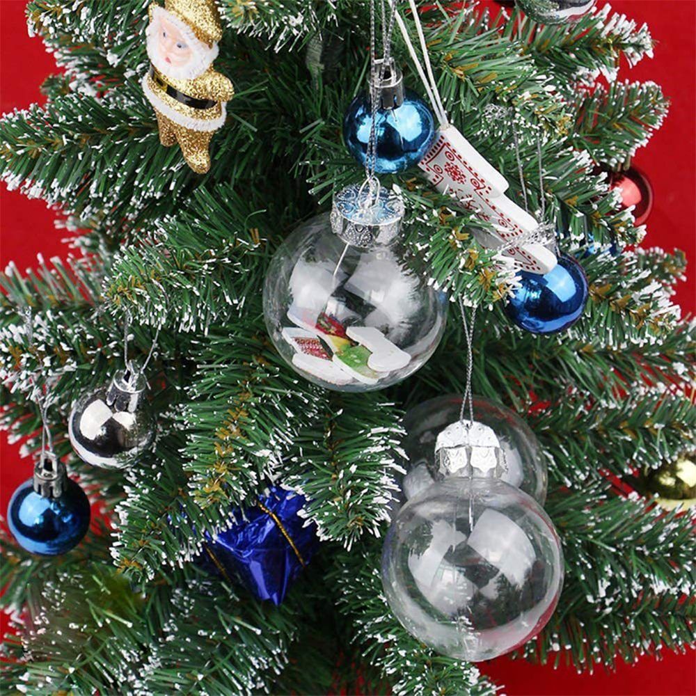 6 stuks bruiloft invulbare kerstballen kerstboom ornament duidelijke ballen hangend plastic