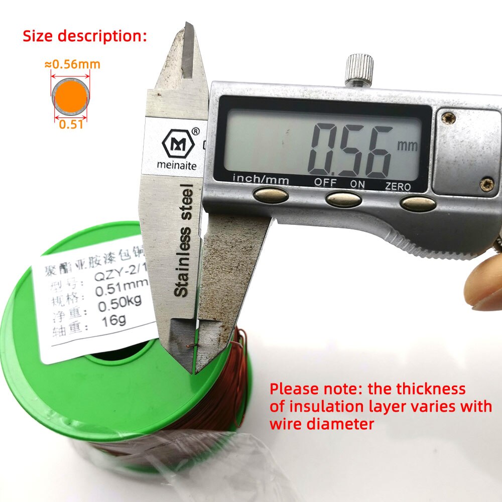 500g drut miedziany drut magnetyczny emaliowany zwój drutu miedzianego cewka drut miedziany drut uzwojenia odporność na wysoką temperaturę QZY-2/180 ℃