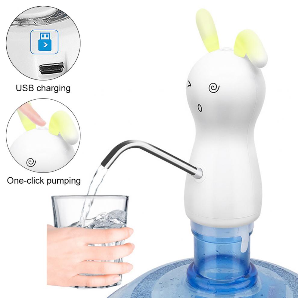 Drinking Water Pumps Portable Push Button Ration Wireless Rechargeable Electric Dispenser Water Pump with USB Cable Water Pump