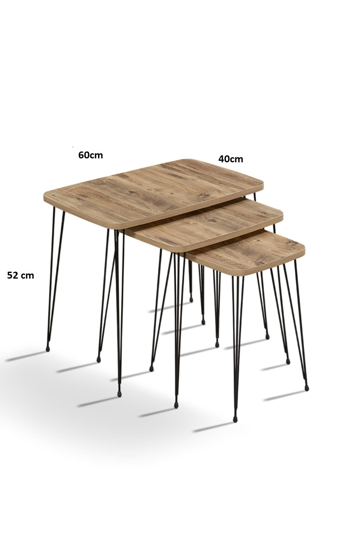 3 pièces table basse bois moderne canapé table d'appoint meubles de maison mignon salon chevet petite table ronde créative décor à la maison: Orange