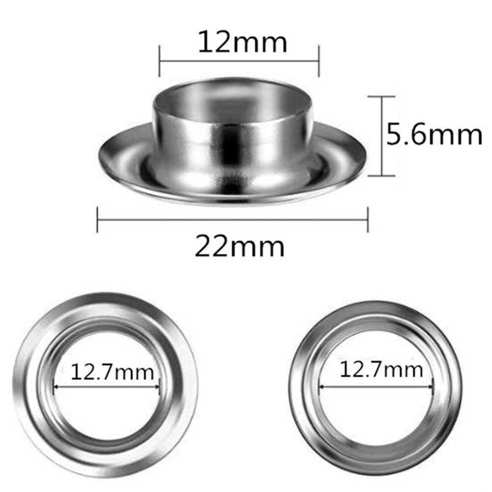 12Mm Gesp Klinknagel Leathercraft Grommet Oogje Set Perforator Reparatie Sluiting Metalen Spikes Diy Naaien Home Installatie Tool
