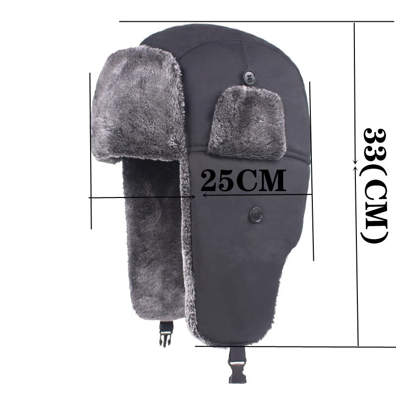 Russian Ushanka Cap Scarf with Earflap Winter Outdoor Trapper Cap for Men Winter Warm Bomber Hats Thicken Fur Neck Warmer Soft