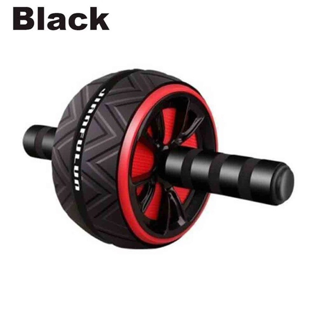 Rueda de rodillo para hacer ejercicio muscular en el Abdomen, rueda de rodillo para hacer ejercicio Abdominal, equipo de entrenamiento de Fitness en el hogar # g4: Black