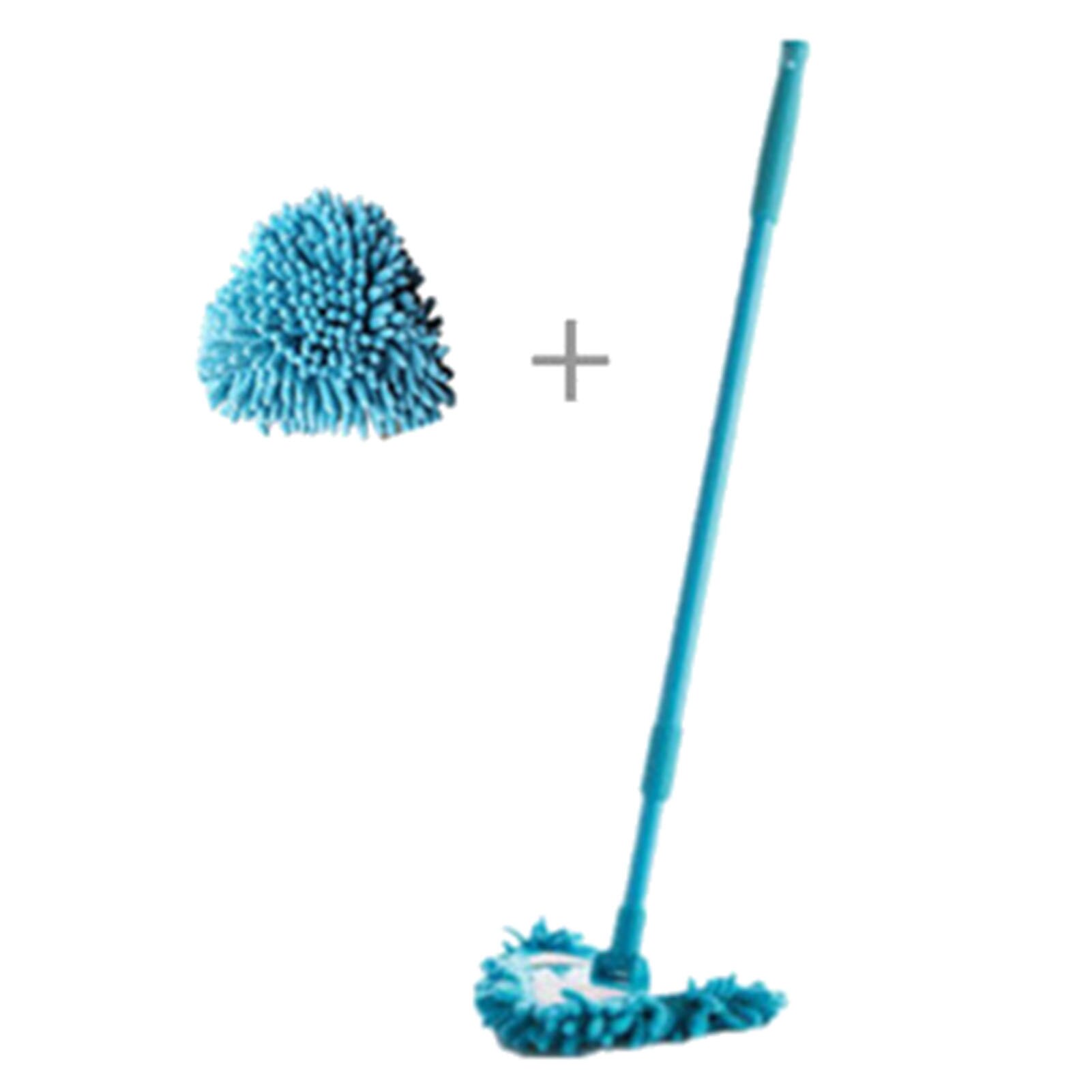 Chenille-mopa de limpieza de coche, práctica, duradera, multiusos, accesorio de limpieza de pared, suelo de cocina y baño: Azul