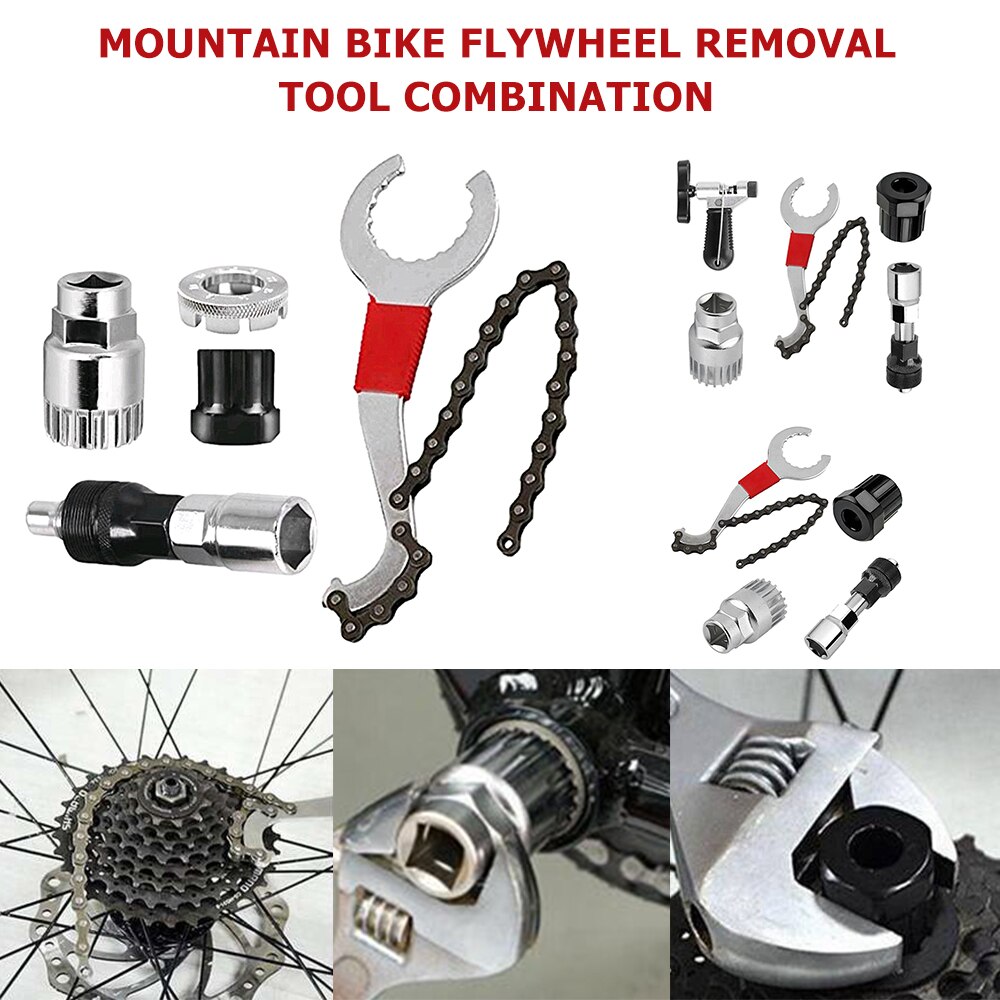 Bicycle Repair Tool Set Mountain Bike Repair Chain Cutter Crank Puller Remover Flywheel Bottom Bracket Disassembly Accessories