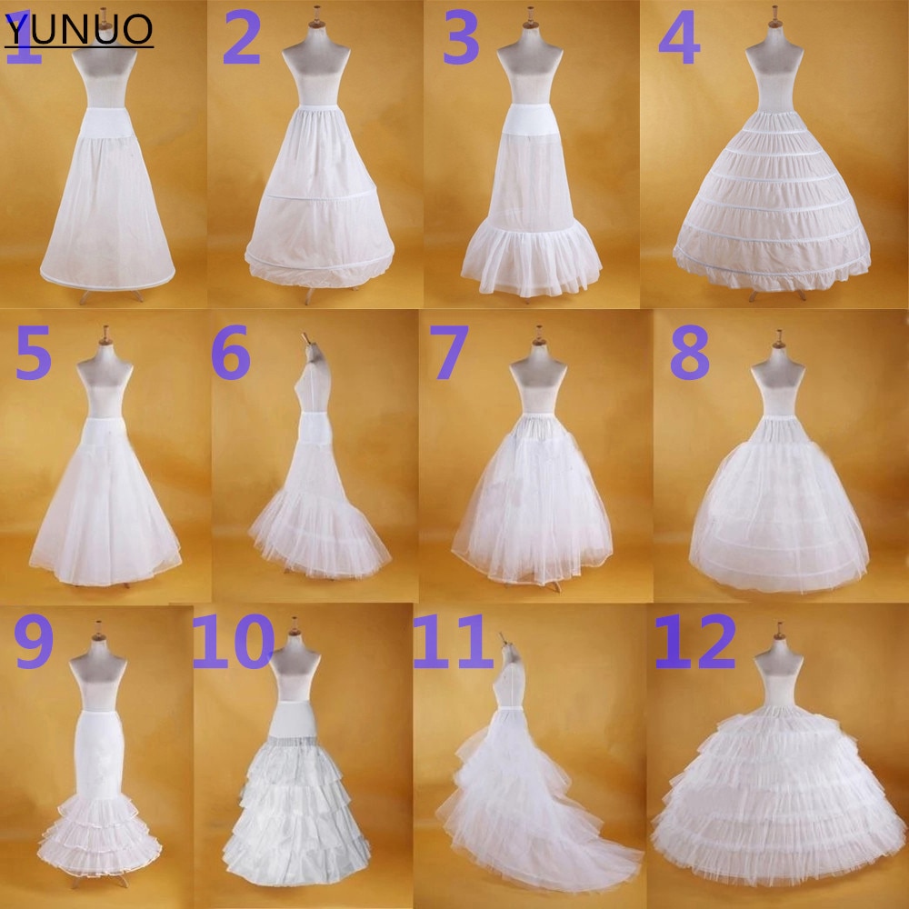 YUNUO Braut Band Felsen Hochzeit Petticoat Zubehör Krinoline Unterhose Weiß
